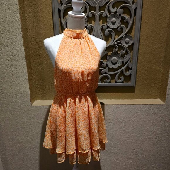 Sienna Sky Dresses & Skirts - Sienna Sky S Midi Cayenne Floral Halter Boho Layered Whimsical Fairy Romantic